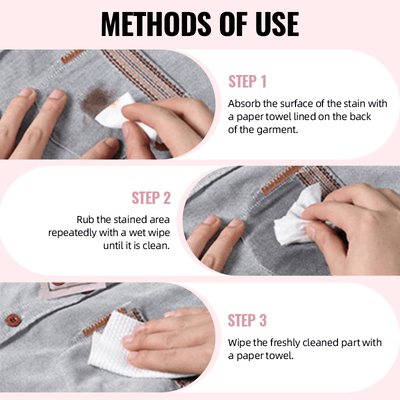 Stain Removal Wet Wipes (Pack of 80)